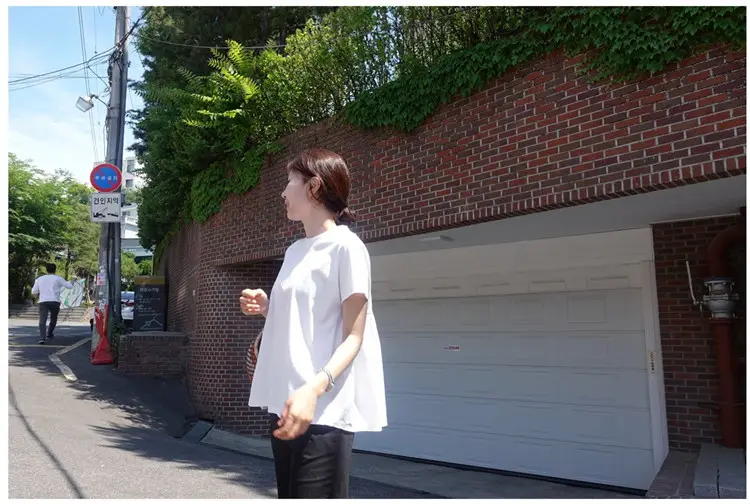 White Korean Style Puffy Top Cotton Summer Top — feature 61