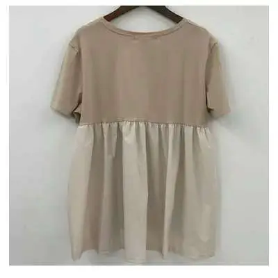 White Korean Style Puffy Top Cotton Summer Top - Image 4
