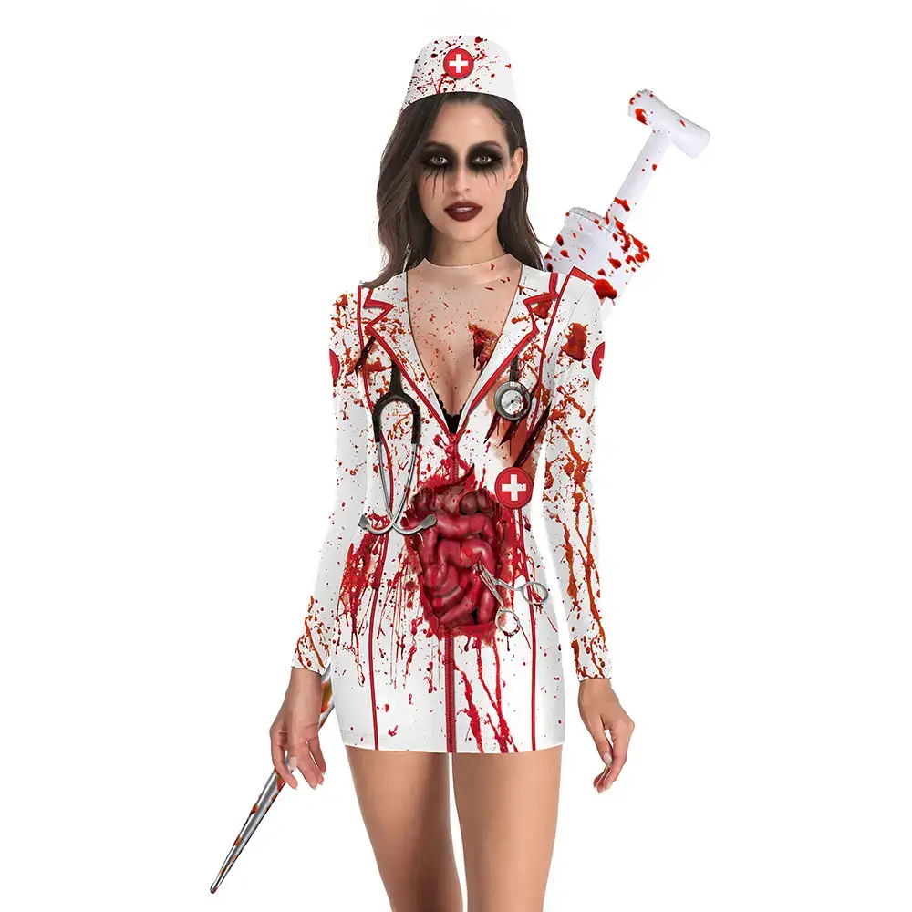 Halloween Pumpkin Mask Short Sleeve Top for Women - Image 10