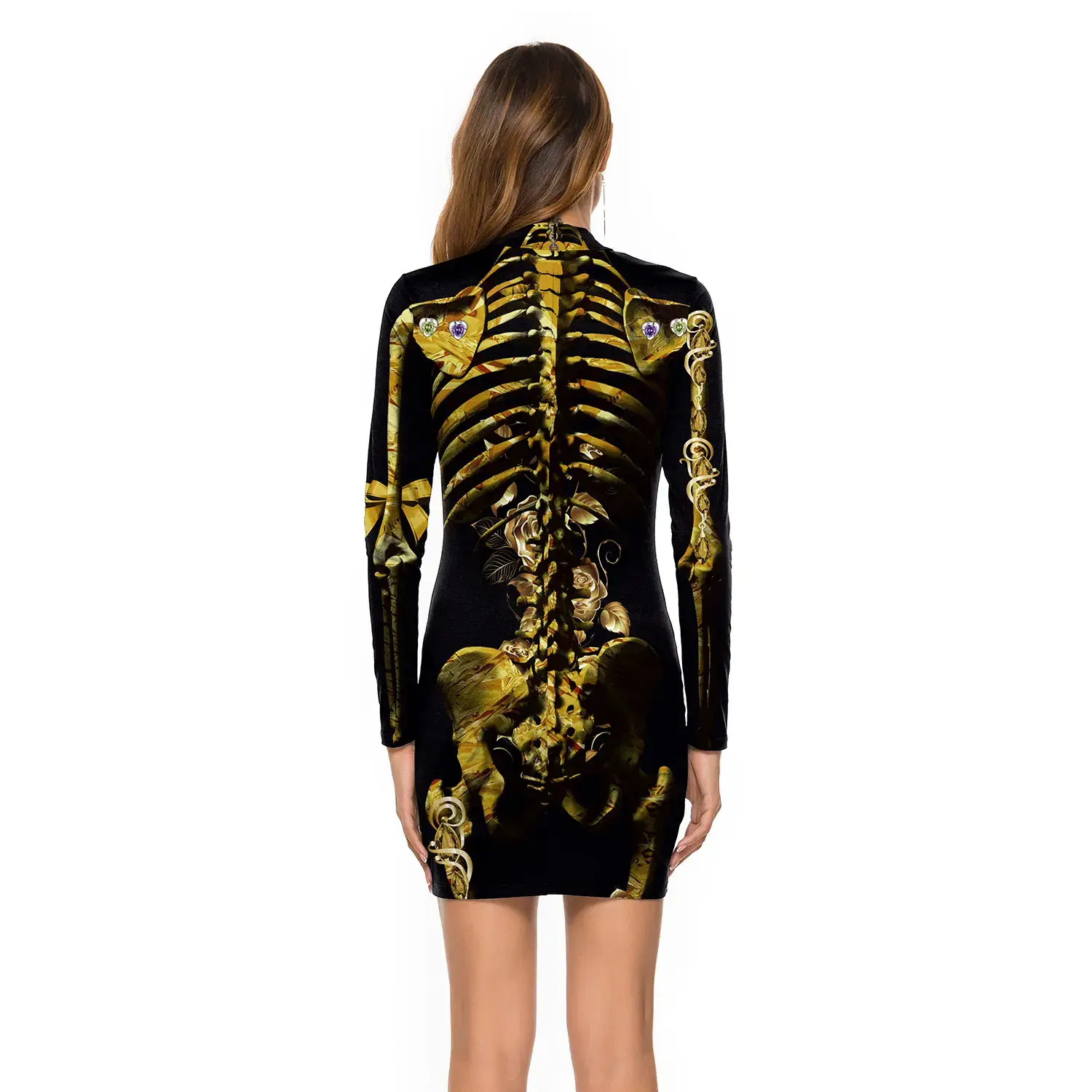 Halloween Pumpkin Mask Short Sleeve Top for Women - Image 11