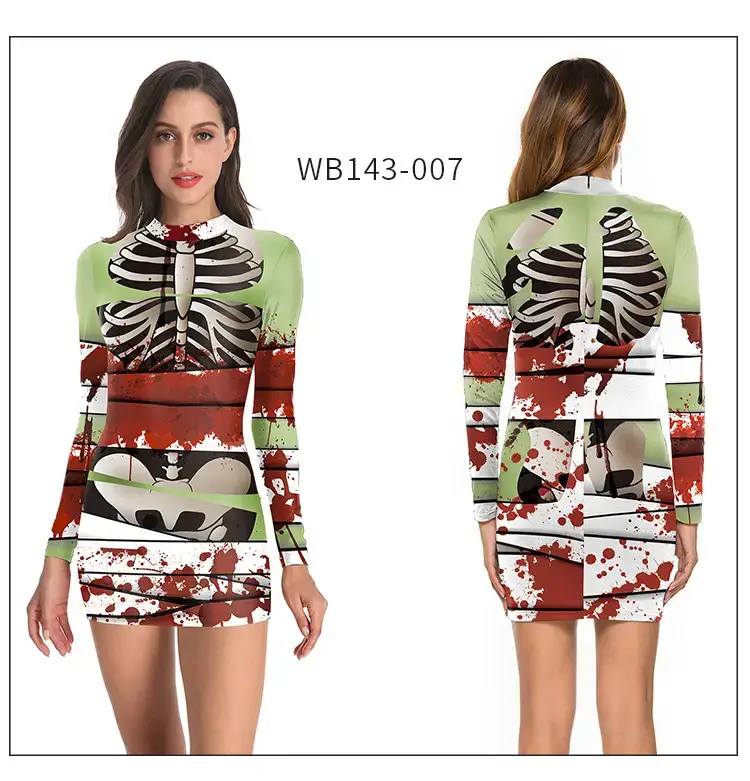 Halloween Pumpkin Mask Short Sleeve Top for Women — feature 21