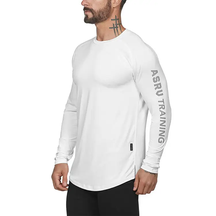 Men's American Style Long Sleeve T-Shirt Black Camo — feature 14