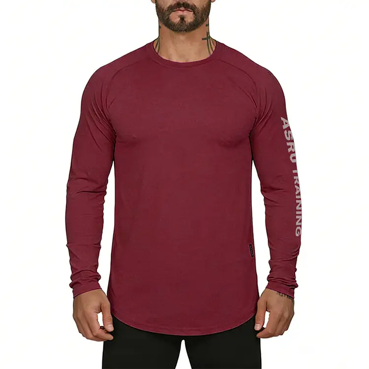 Men's American Style Long Sleeve T-Shirt Black Camo — feature 22