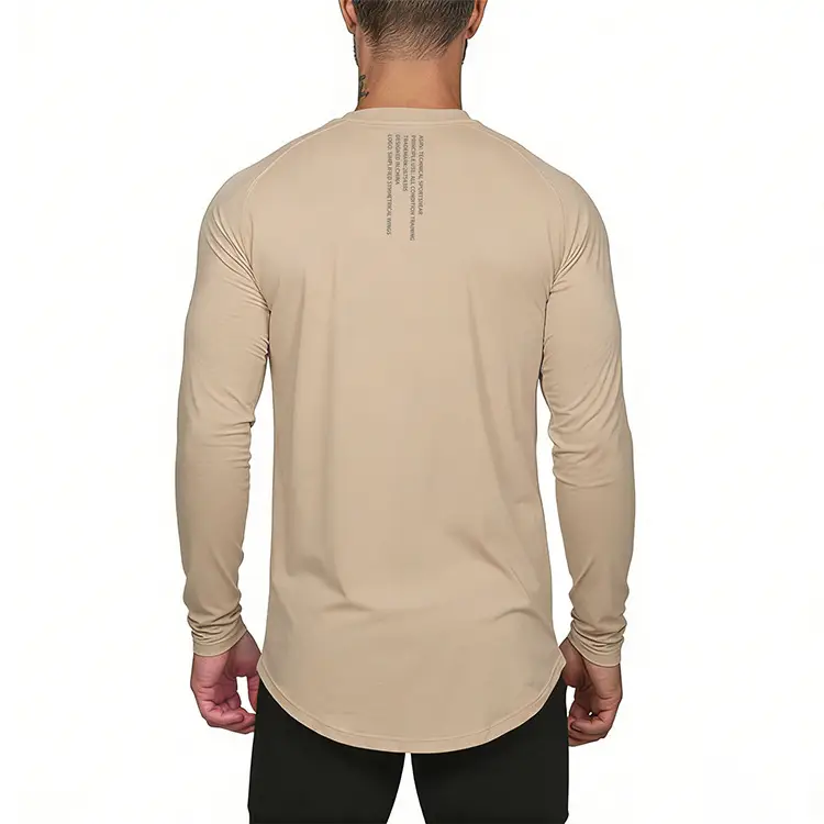 Men's American Style Long Sleeve T-Shirt Black Camo — feature 27
