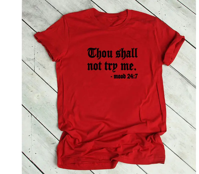 Thou Shall Not Try Me T-Shirt Grey Knot Tie - Image 5