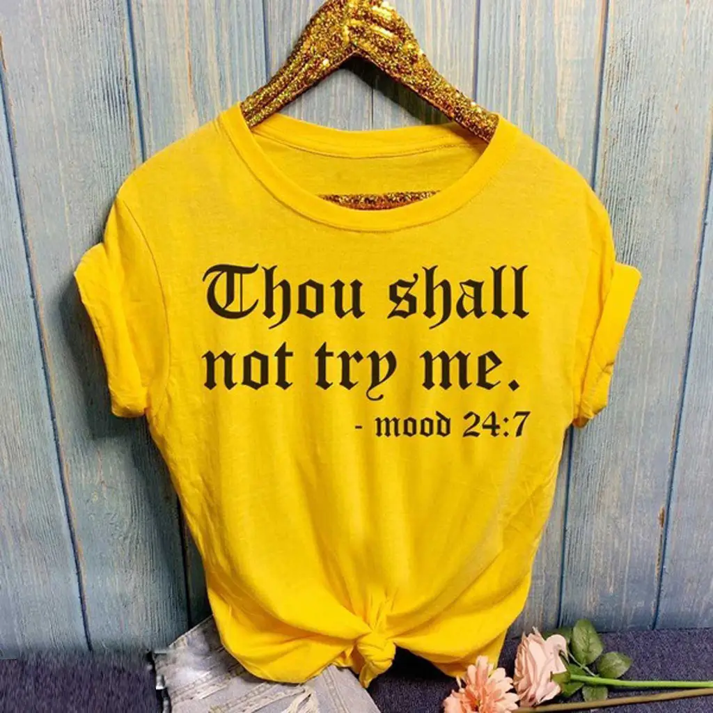 Thou Shall Not Try Me T-Shirt Grey Knot Tie - Image 6