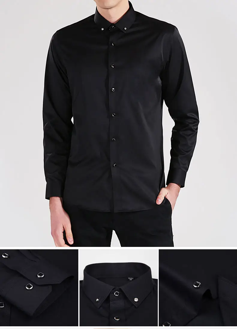 Men's Blue Striped Long Sleeve Shirt 207 — feature 24