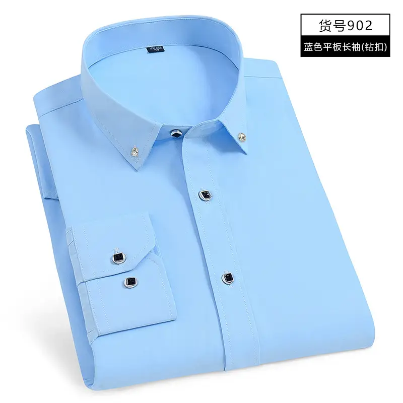 Men's Blue Striped Long Sleeve Shirt 207