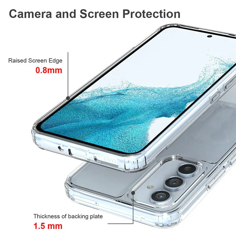 Transparent Samsung Phone Case Anti-Fall Two-One Acrylic — feature 9