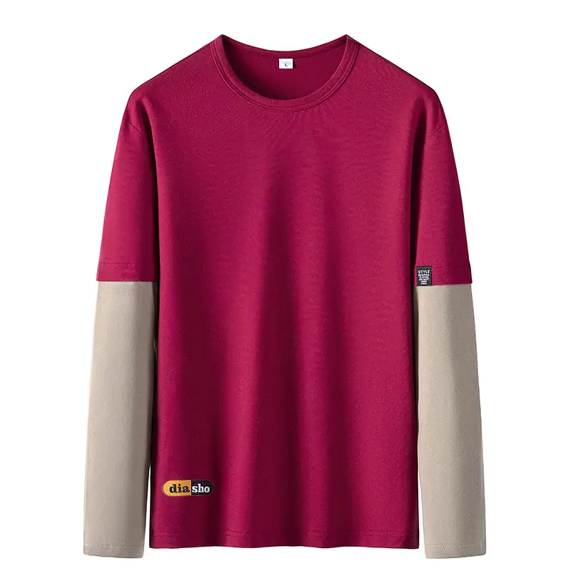 Men Black Raglan Color Block T-Shirt All Cotton - Image 8