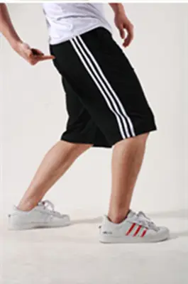 Men Cotton Shorts Gray Yellow Stripes Extra Large - Image 4