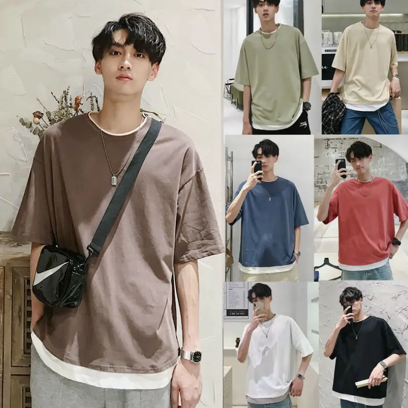 Summer Loose Fit Green T-Shirt for Men - Image 9