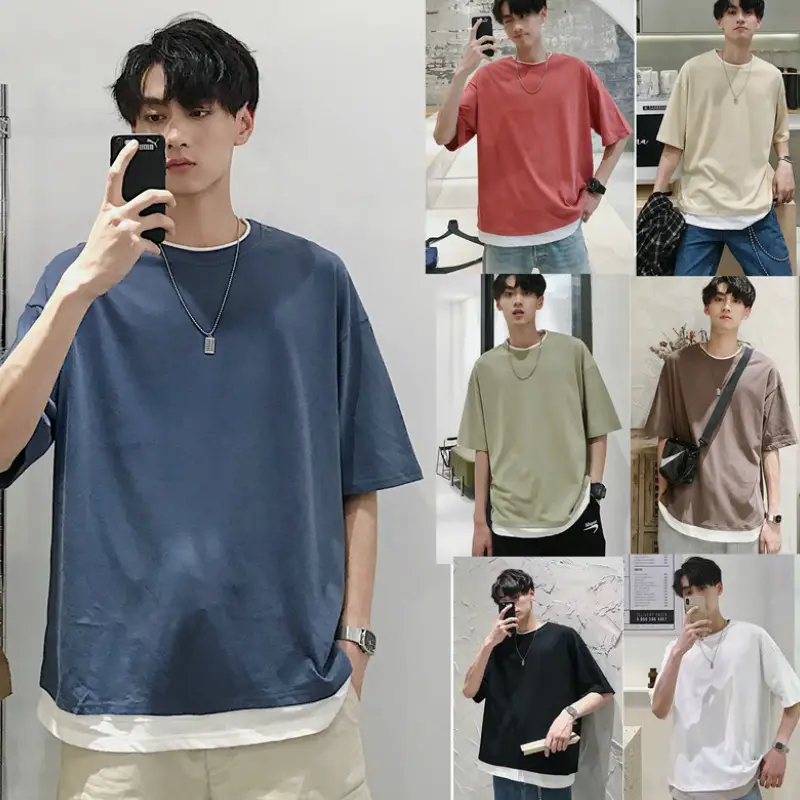 Summer Loose Fit Green T-Shirt for Men - Image 10