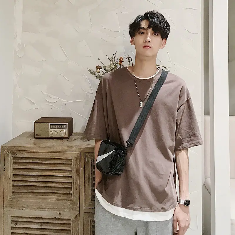 Summer Loose Fit Green T-Shirt for Men - Image 6