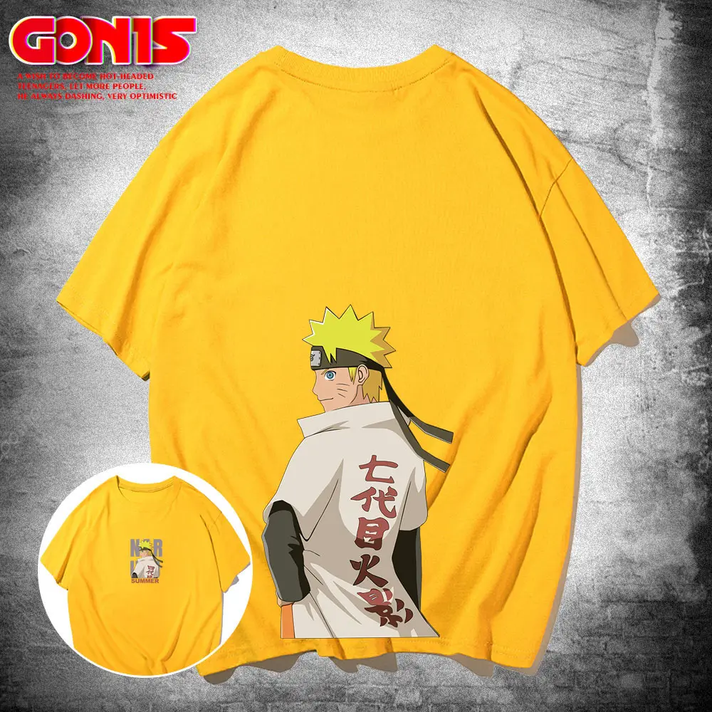 Naruto Anime T-Shirt Pink Short Sleeve Teenager