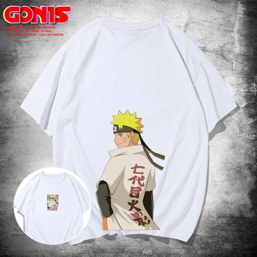 Naruto Anime T-Shirt Pink Short Sleeve Teenager