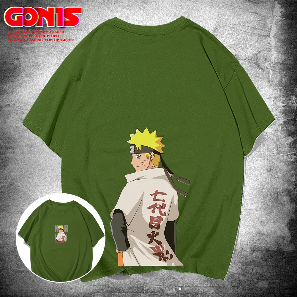 Naruto Anime T-Shirt Pink Short Sleeve Teenager