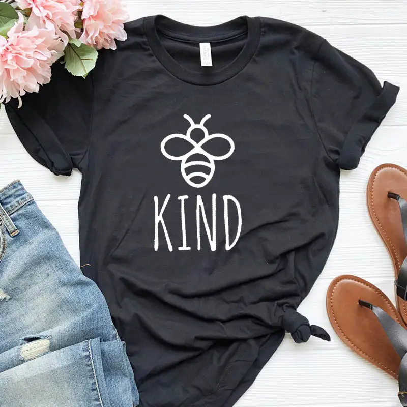 Bees & Kind Tee for Men Women White Short Sleeve - Image 2