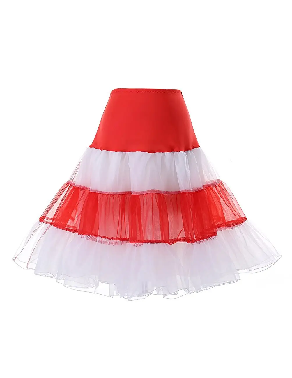 Red White Tulle Ball Skirt for Women Wedding Dress - Image 5