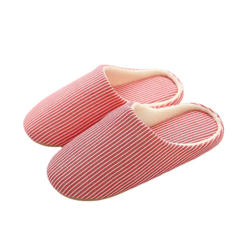 Japanese-style home soft bottom wooden floor cotton slippers autumn and winter indoor couples non-slip soft bottom cotton slippers wholesale