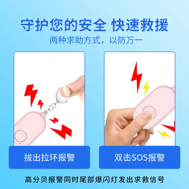 Rechargeable Anti-Wolf Alarm Flashlight for Outdoor Use - Image 10