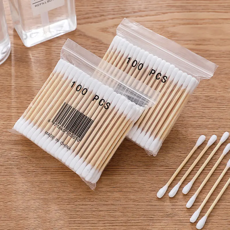 100 Pcs Cotton Swabs Double Head Makeup Remover - Image 2