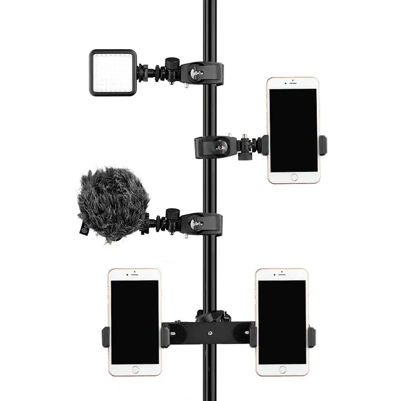 Universal Phone Bracket Screw Clip Head Dual Position Camera Tripod Head