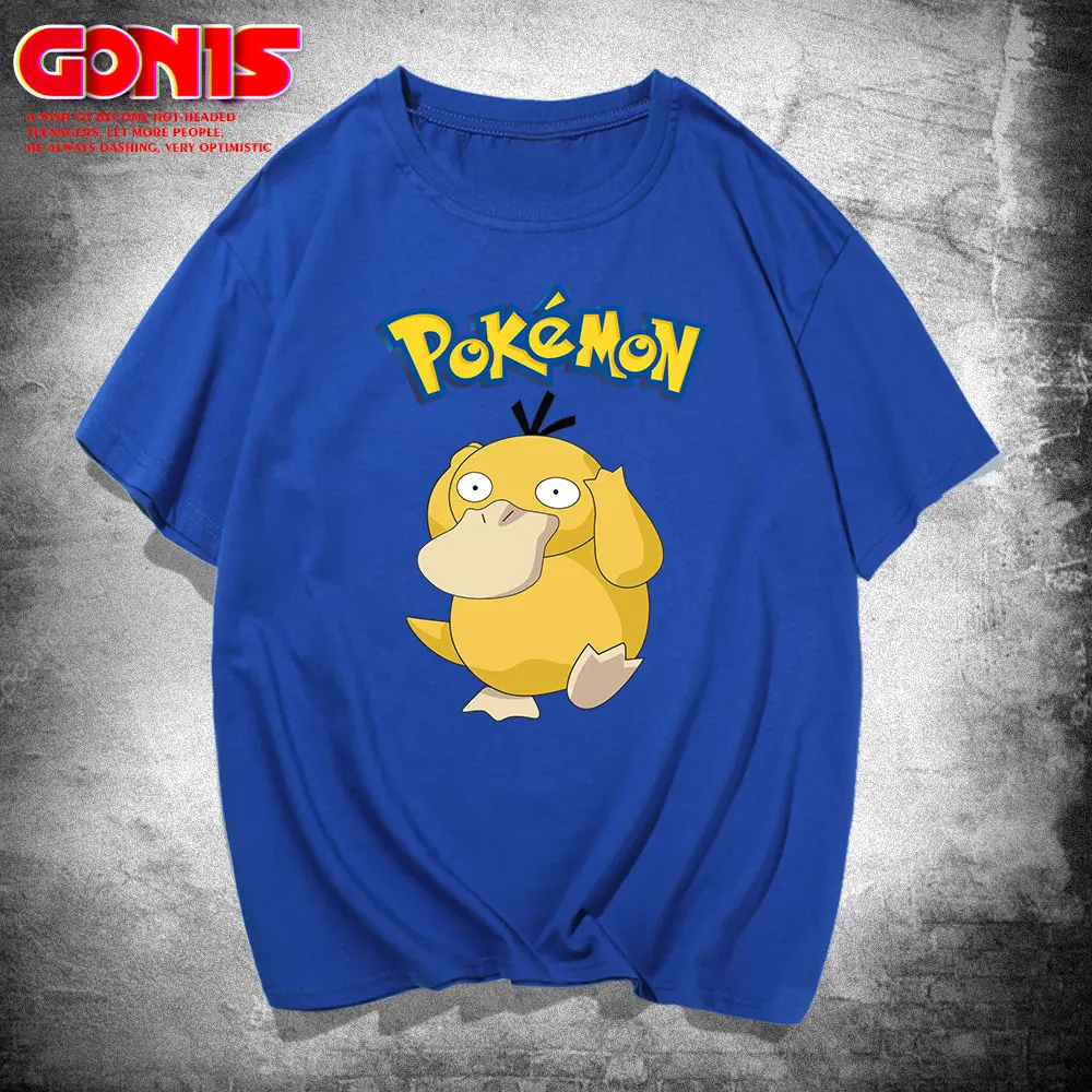 Men Women Summer T-Shirt Pikachu Japanese Cartoon Kodak Duck Loose Cotton - Image 5