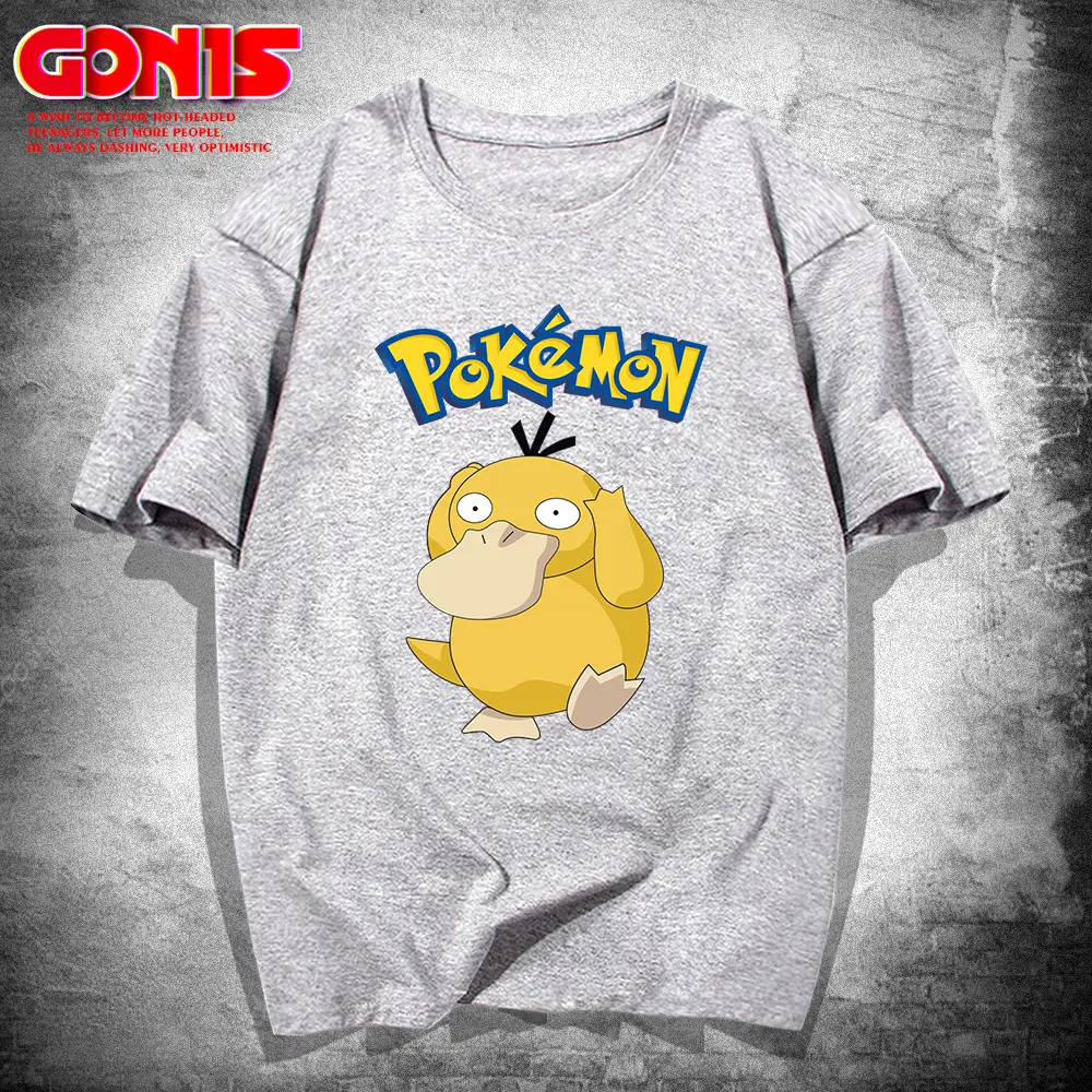 Men Women Summer T-Shirt Pikachu Japanese Cartoon Kodak Duck Loose Cotton - Image 7