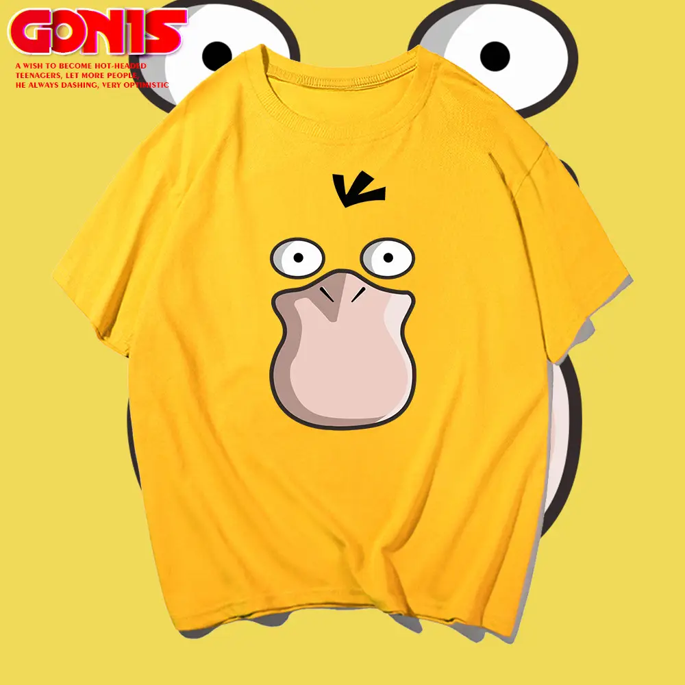 Pikachu Print Blue T-Shirt for Men Women Summer