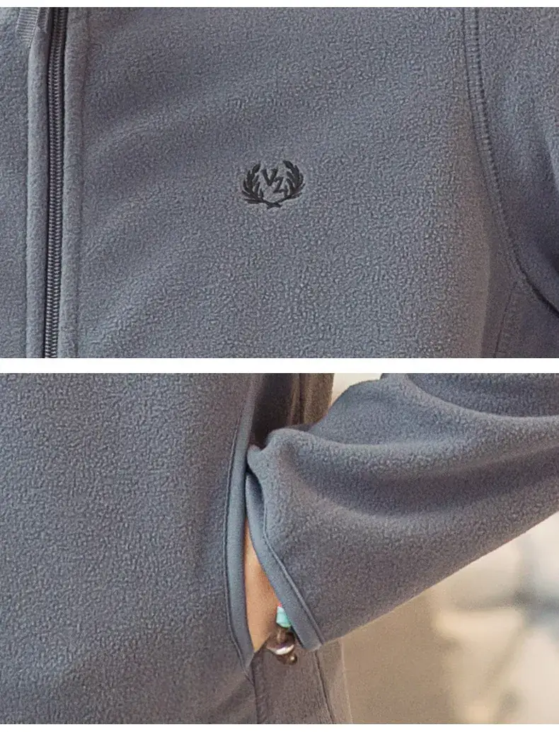 Men's Korean Style Thin Fleece Jacket Windproof Vertical Collar - Image 8