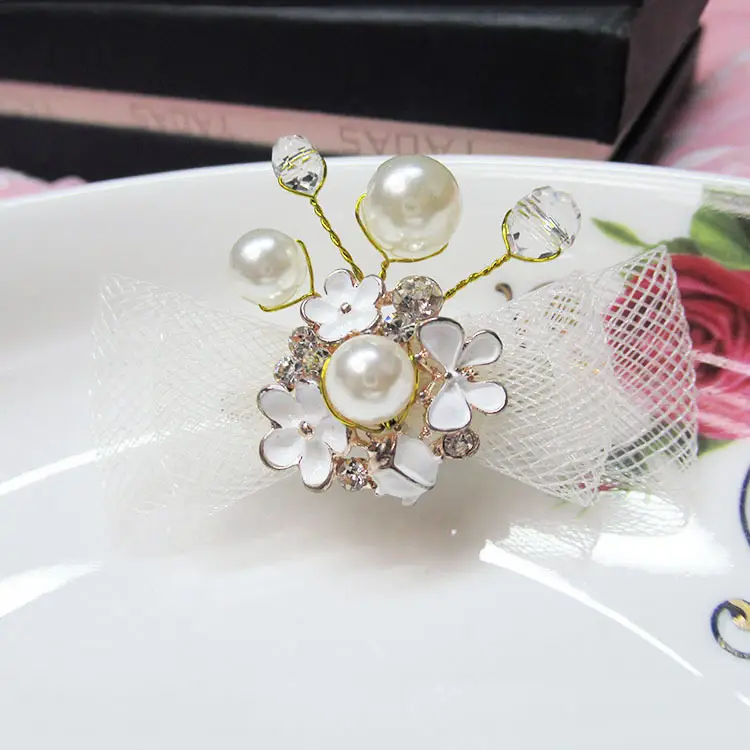 Girls Princess Headband Flower Wreath Mesh Hair Accessory