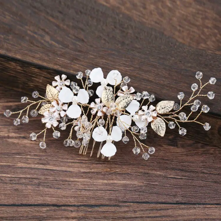 Girls Princess Headband Flower Wreath Mesh Hair Accessory