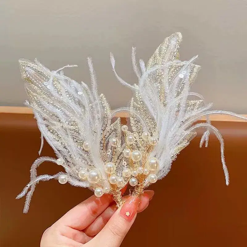 Girls Princess Headband Flower Wreath Mesh Hair Accessory