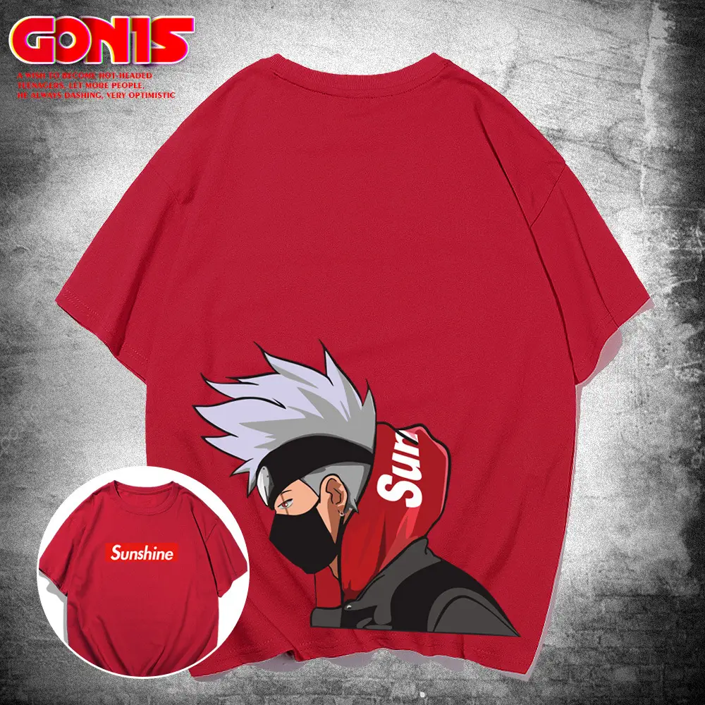 Naruto Printed Men's White T-Shirt Loose Sleeve Summer - Image 4