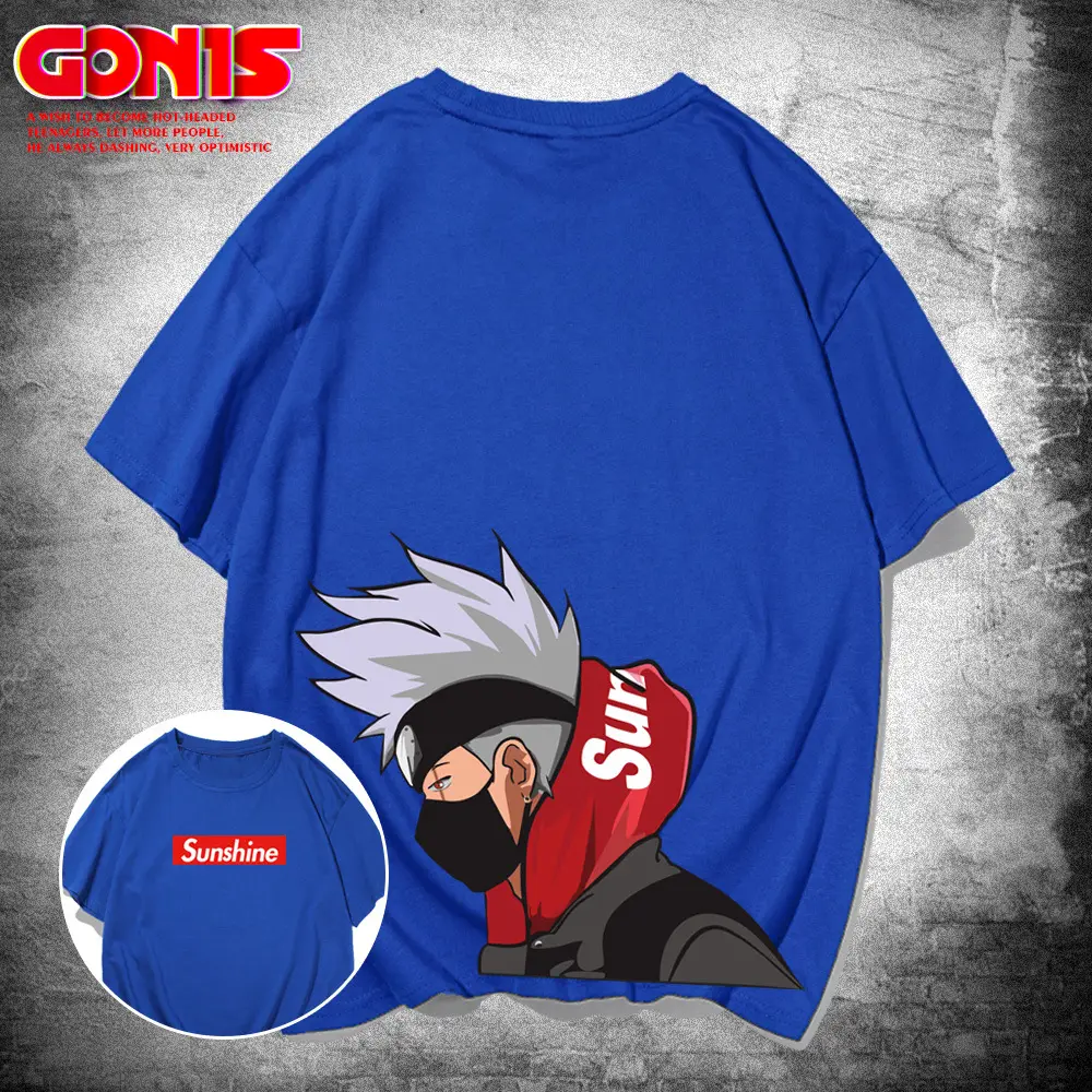 Naruto Printed Men's White T-Shirt Loose Sleeve Summer - Image 5