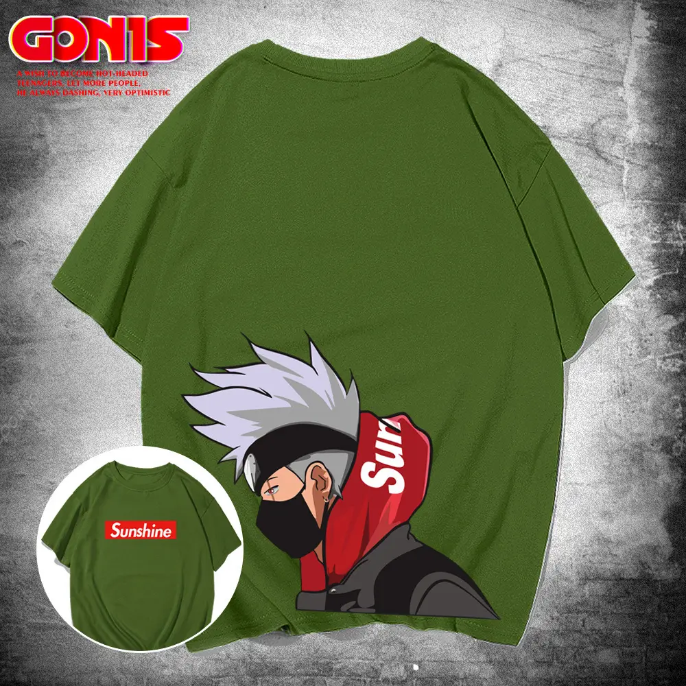 Naruto Printed Men's White T-Shirt Loose Sleeve Summer - Image 6