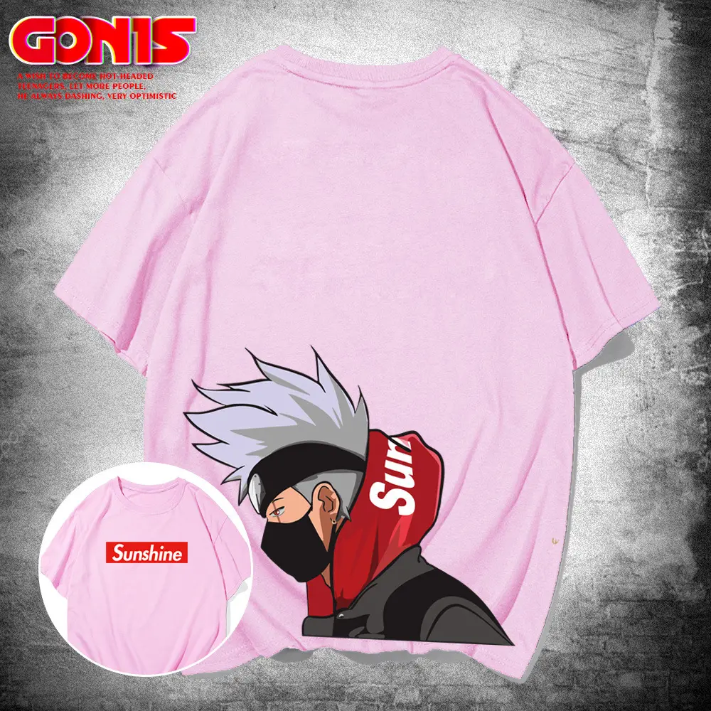 Naruto Printed Men's White T-Shirt Loose Sleeve Summer - Image 7