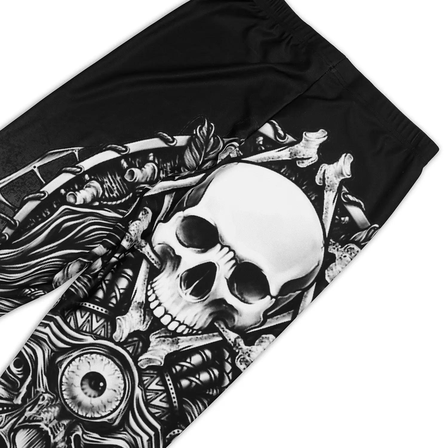 3D Skull Nine Point Tight Leggings Women Black