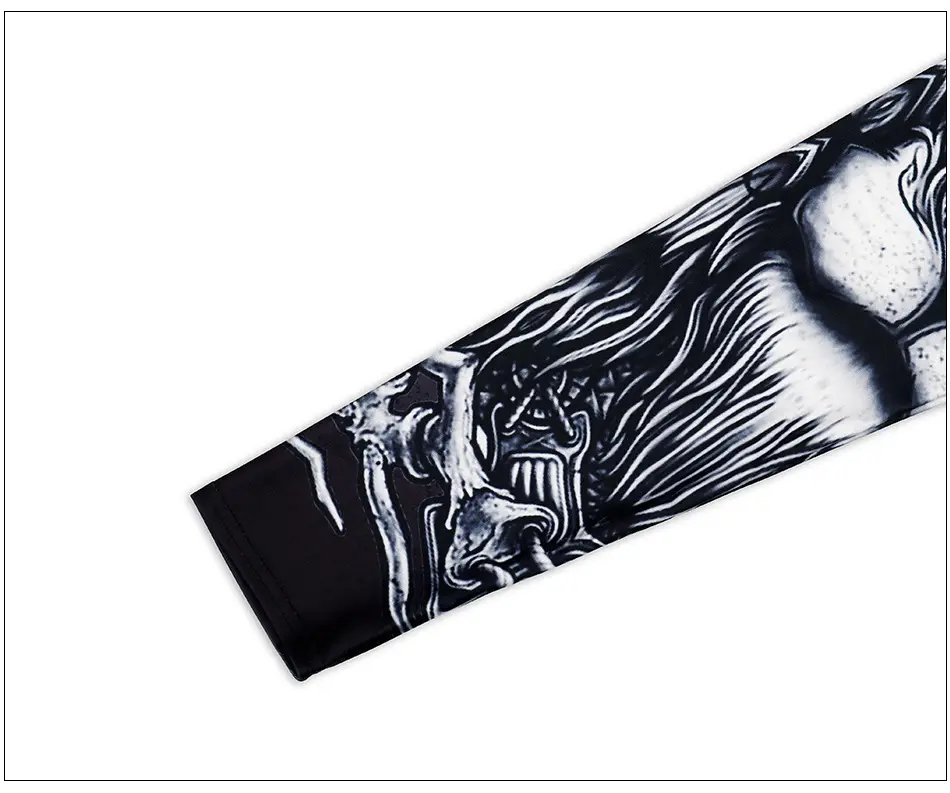 3D Skull Nine Point Tight Leggings Women Black — feature 12