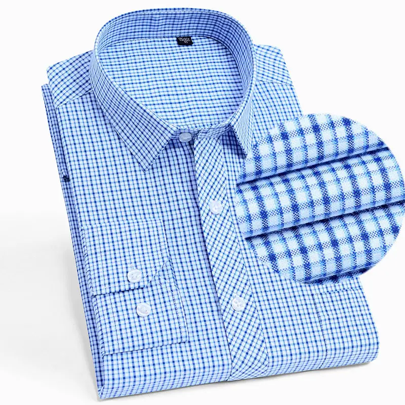 Men's Blue Striped Long Sleeve Shirt - Image 6