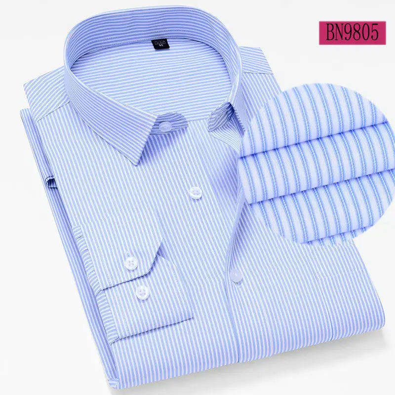 Men's Blue Striped Long Sleeve Shirt - Image 4