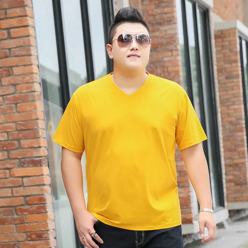 Bi Meng 2019 Plus Size Red V-Neck T-Shirt - Image 6