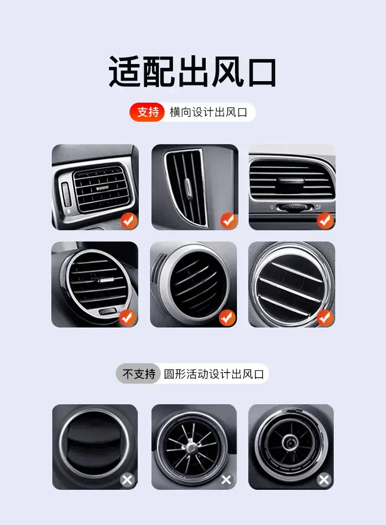 Universal Gravity Mini Phone Holder for Air Vent — feature 33
