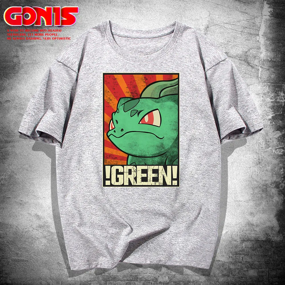 Japanese Anime T-Shirt Green Frog Pure Cotton Summer - Image 7