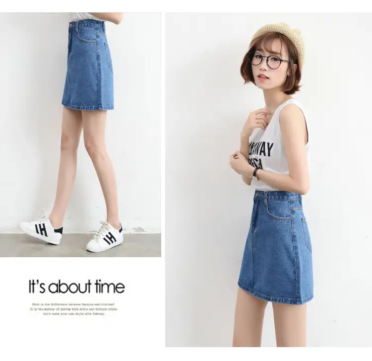 2024 Rockaway Beach Denim Skirt High Waist — feature 16