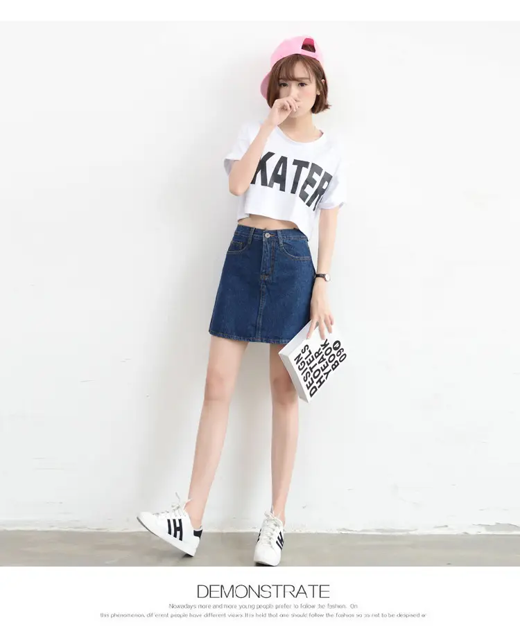 2024 Rockaway Beach Denim Skirt High Waist — feature 19