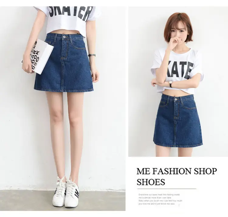 2024 Rockaway Beach Denim Skirt High Waist — feature 20