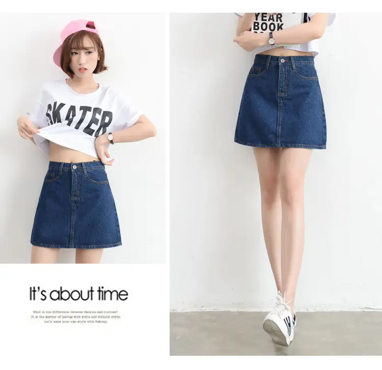 2024 Rockaway Beach Denim Skirt High Waist — feature 21