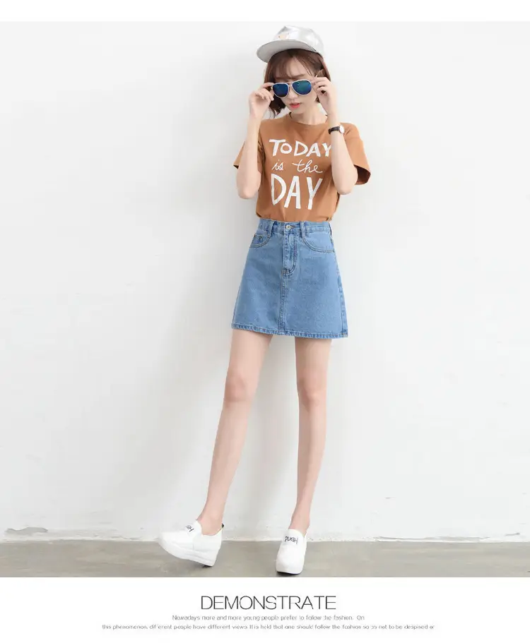 2024 Rockaway Beach Denim Skirt High Waist — feature 24